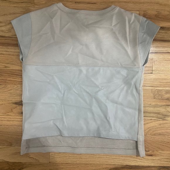 HELMUT LANG LEATHER MIXY TOP - Picture 4 of 4